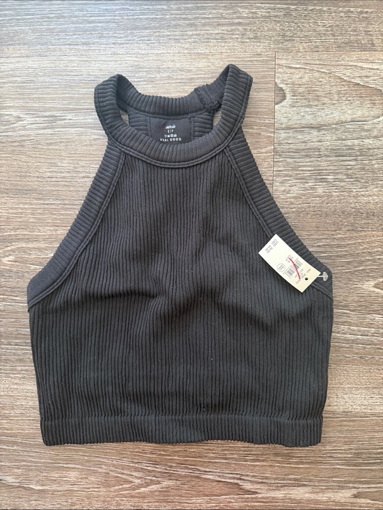 aerie Tops - Aerie Ribbed High-Neck Cropped Tank Top - NWT